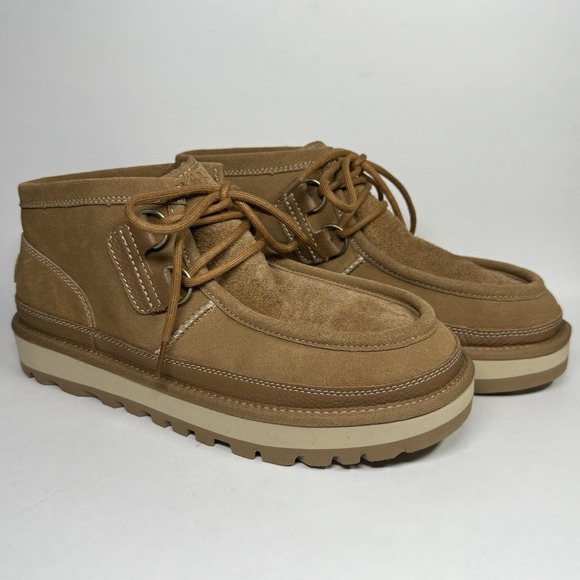 NEW UGG Men's‎ Size 10 Brown Tan Suede Leather Hayden Mod Chukka Boots Lace Up